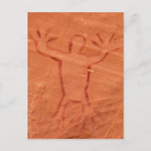 警告男 ポストカード (正面)