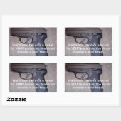 警告砲 長方形シール (シート)