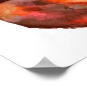 警告絵を描時の赤いリス ポスター (角)