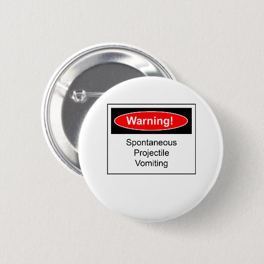 警告表示 缶バッジ (正面&裏面)