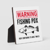警告魚釣り フォトプラーク (正面)