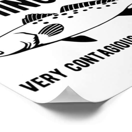 警告魚釣り ポスター (角)