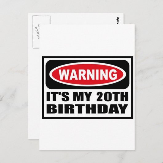 警告20 ポストカード (正面/裏面)