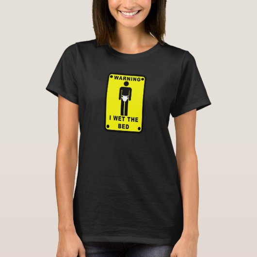 警告: おねしょします Tシャツ (正面)