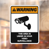 警告：このエリアは24時間監視中 ショップ ウィンドウサイン (シート2)