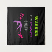 警告:この体操選手はもうすぐ激しく動く タペストリー (正面(横))