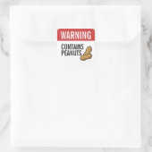 警告：この商品はピーナッツが含まれています。アレルギー警告 スクエアシール (バッグ)