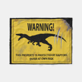 警告! この特性は猛禽によって保護されます フリースブランケット (正面(横))