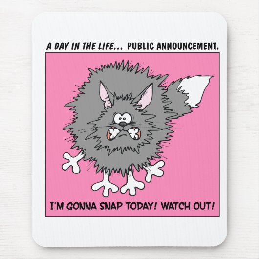 警告: について重点を置かれた猫を止めるため マウスパッド (正面)