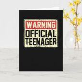 警告 オフィシャル ティーンエージャー ギフト カード (黄色い花)