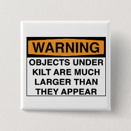 警告-キルトの下の大きい目的 缶バッジ