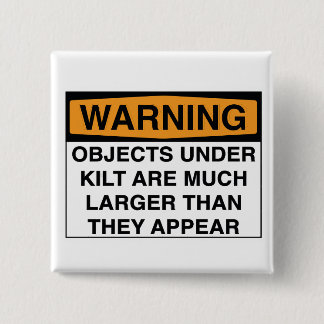 警告-キルトの下の大きい目的 缶バッジ
