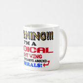 警告 コーヒーマグカップ (正面右)