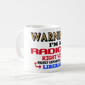 警告 コーヒーマグカップ (正面左)