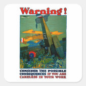 警告! スクエアシール (正面)