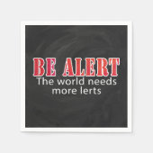 警告 スタンダードカクテルナプキン (正面)