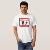 警告! ゾンビは可燃性のTシャツであるかもしれません Tシャツ (正面フル)