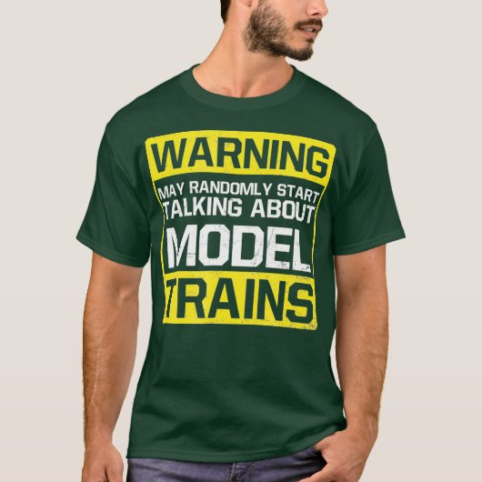 警告: デザイン モデル 鉄道 Tシャツ (正面)