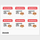 警告：ナッツ類を含む | 食物アレルギー スクエアシール (シート)