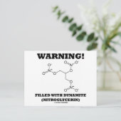 警告！ニトログリセリンが満載！ ポストカード (スタンド正面)