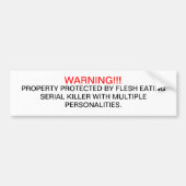 警告 バンパーステッカー (正面)