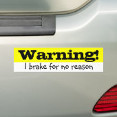 警告! バンパーステッカー (車上)
