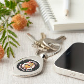 警告：ピーナッツアレルギー注意 キーホルダー (側面)