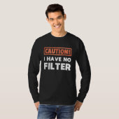 警告 フィルターがありません Tシャツ (正面フル)