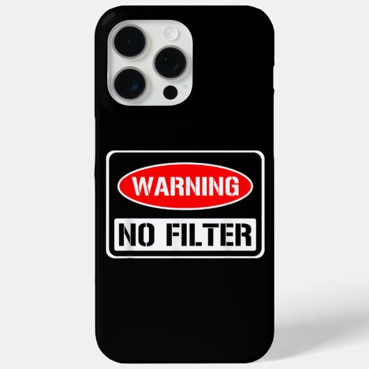 警告 フィルターなし 笑える 皮肉な冗談 危険 注意喚起 Case-Mate iPhoneケース (裏面)