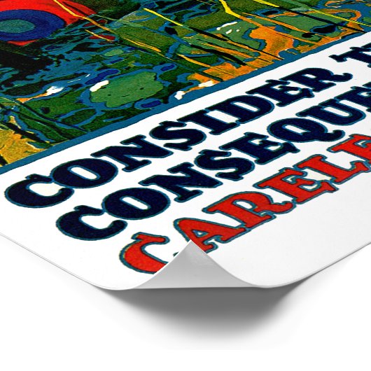 警告! ポスター (角)