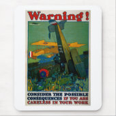 警告! マウスパッド (正面)