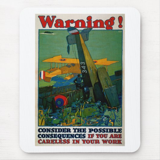 警告! マウスパッド (正面)