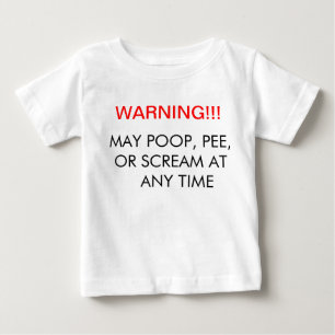 警告!!!メイウンチが叫び声を上げるか泣くか ベビーTシャツ