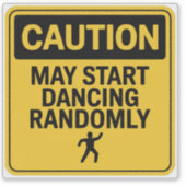 警告 – ランダム踊り警告 シール (正面)