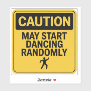 警告 – ランダム踊り警告 シール