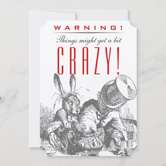 警告! 事はビットを熱狂する得るかもしれません! 帽子屋 招待状 (正面)