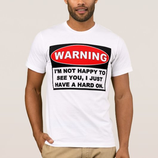 警告: 会うこと幸せ Tシャツ (正面)