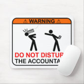 警告! 会計士を妨げないで下さい マウスパッド (マウス)