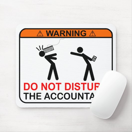 警告! 会計士を妨げないで下さい マウスパッド (マウス)