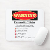 警告: 保守的な思想家 マウスパッド (マウス)