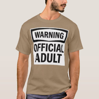 警告 公式アダルト - 面白い18歳の誕生日ユーモア Tシャツ