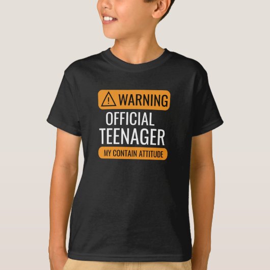 警告 公式ティーンTシャツ – 面白い誕生日プレゼント Tシャツ (正面)