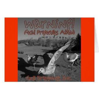 警告!  前方の糞便の投射物!