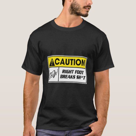 警告:右足の破損 Tシャツ (正面)