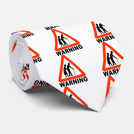 警告-年配の交差 ネクタイ (ロール)