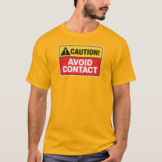 警告：接触厳禁 風邪の日Tシャツ Tシャツ (正面)