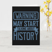 警告：歴史の授業が始まるかも 教師 カード (黄色い花)