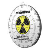 警告! 決定の財政毎日の原因の溶解 ダーツボード (正面右)