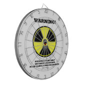 警告! 決定の財政毎日の原因の溶解 ダーツボード (正面左)