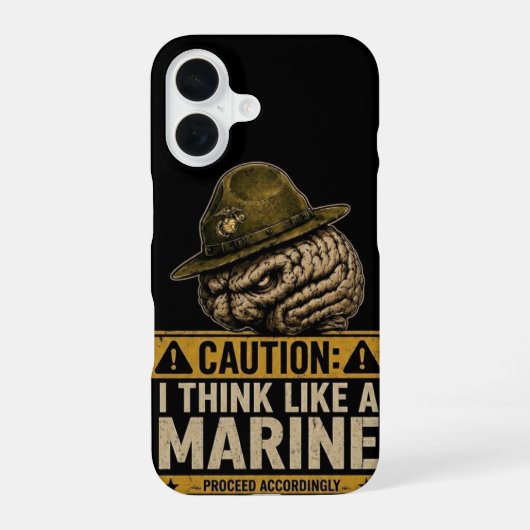 警告：海兵隊のように考えろ iPhone 16 カバー (裏面)